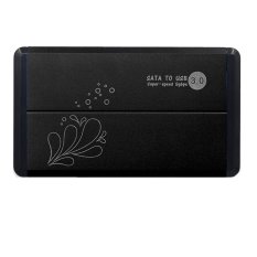 2.5 inch USB 3.0 to SATA External HDD HD Hard Disk Drive Enclosure Cover Box Case for Notebook Desktop with USB Cable Storage Pouch Screws Black