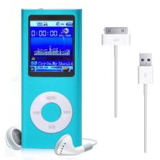 1.8’’ 8GB MP3 MP4 Slim Digital LCD Screen FM Radio Music E-book Video Player (Blue)