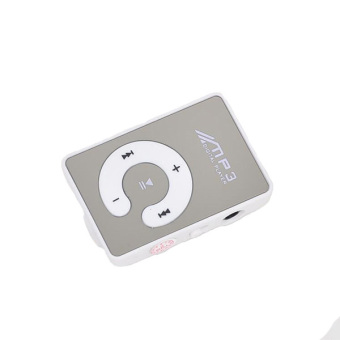 2016 NEW Mini Clip Mp3 Player/sport Mirror Mp3 SD/TF card C Button MP3 Music Media (White)  