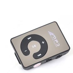 Best Mp3 C-Logo MP3 Player TF Card with Small Clip Silver - Black