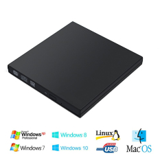 Bluesky Ultra Slim USB 2.0 Portable DVD Burner Writer External DVD RW CD RW ROM Player Superdrive for Windows 10/8/7, Apple Mac OS X(Black) - Intl