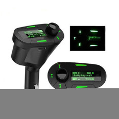 Car Kit Bluetooth Hands-free FM Transmitter Modulator SD MP3 Player USB Charger (Black)