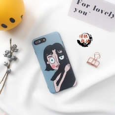 Ditambah iphone7 kucing hitam gadis kecil apel telepon shell