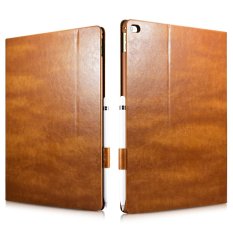 For iPad Pro Leather Case, XOOMZ Knight PU Leather Book Folio Case Genuine Leather Case for Apple iPad Pro 12.9 inch Folio Flip Stand Cover with Auto Sleep / Wake Up Smart Function (Light brown) - intl