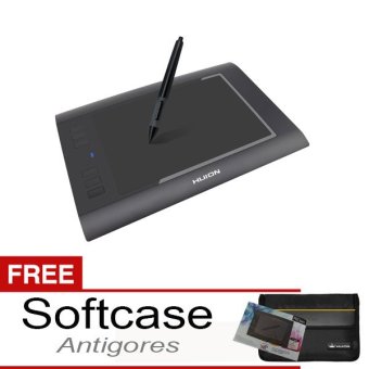 HUION H58L Pen Tablet Graphic Drawing + Free Softcase dan Antigores