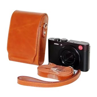 PU Leather Generic Universal Camera Case Bag Cover for Panasonic Leica Fujifilm Canon and other Digital Camera (Brown)