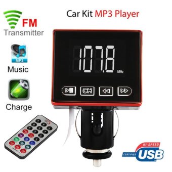 Bluetooth MP3 Player FM Transmitter Modulator Car Kit USB SD TF MMC LCD Remote - intl