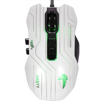 LUOM G5 9D Button 3200 DPI Optical Vibration Wired Gaming Mouse (WHITE)