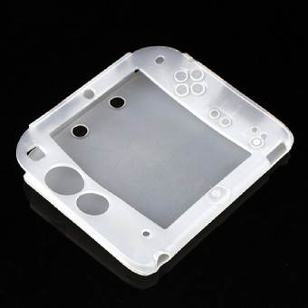 Elenxs Protective Soft Silicone Gel Bumper Skin Case Cover for Nintendo 2DS White