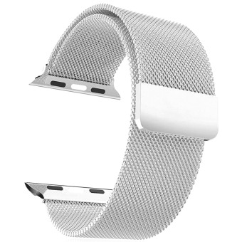 Bandmax Band for Apple Watch High Quality 42MM 316L Stainless Steel Men Accessories As A Gift (White)