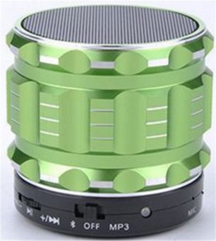 S28 Portable Mini Bluetooth Speakers Metal Steel Wireless Smart Hands Free Speaker Support SD Card (Green) (Intl)