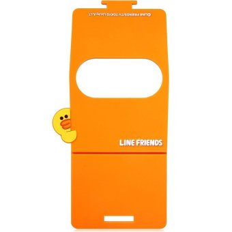 TimeZone Cute Cartoon Design Silicone Phone Stand Holder (Orange)