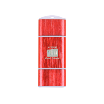 1pc USB 2.0 OTG Card Reader Adapter Micro USB Micro SD SDHC SDXC for Smartphone Newest Red - Intl