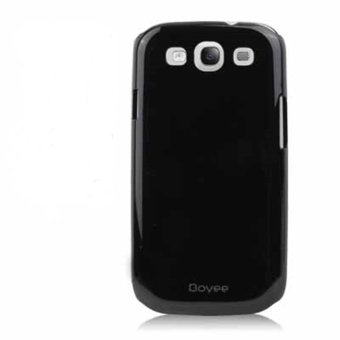 Blz Smooth Surface Plastic Case with LCD Screen Protector for Samsung Galaxy SIII / i9300 - Hitam