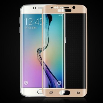 HAT PRINCE Tempered Glass Screen Protector Full Coverage for Samsung Galaxy S6 Edge G925 - Gold - intl
