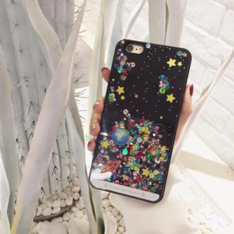 Fengsheng Protective Phone Case Cover Flowing Liquor Stars Glitter Creative Design for iPhone6/7Plus - intl