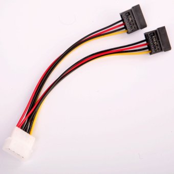 Cocotina 4 Pins IDE Molex to Two 15 Pins Serial SATA ATA HDD Power Mains Adapter Cable