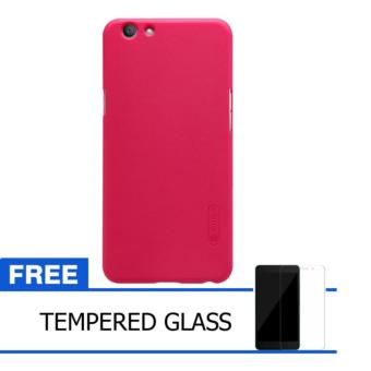 Nillkin For Oppo F1s / A59 Super Frosted Shield Hard Case Original - Merah + Gratis Tempered Glass