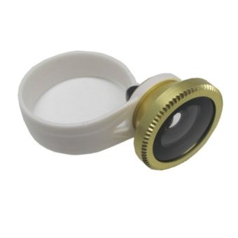 Lesung Universal Circle Clip Fisheye Lens 180 Degree for Smartphone - LX-C001 - Gold