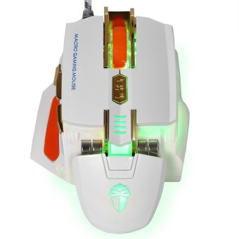 LUOM G20 7D Button 4000 DPI Optical Professional Wired Gaming Mouse (WHITE)