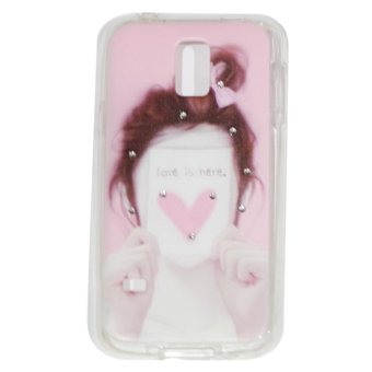 Cantiq Case Lovely Girls Shine Swarovsky For Samsung Galaxy S5 Mini G800F Ultrathin Jelly Case Air Case 0.3mm / Silicone / Soft Case / Case Handphone / Casing HP - 1