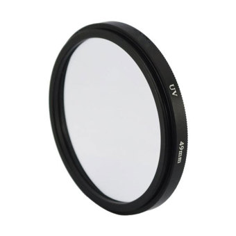 niceEshop universal aluminium paduan 49 mm untuk Perlindungan Sinar UV Filter Digital SLR kamera (Hitam)