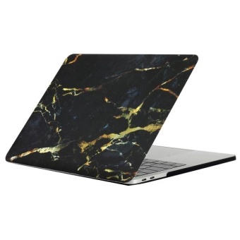 For 2016 New Macbook Pro 13.3 Inch A1706 and A1708 Black Gold Texture Marble Pattern Laptop Water Decals PC Protective Case - intl