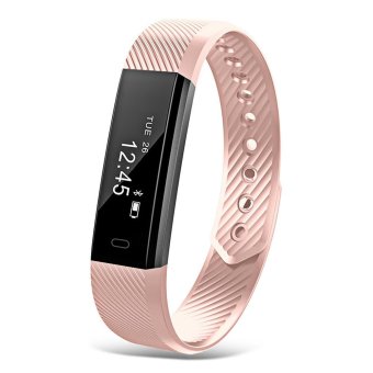 S&L ID115 Smart Wristband Activity Tracker Sleep Monitor USB Rechargeable Interface (Pink) - intl
