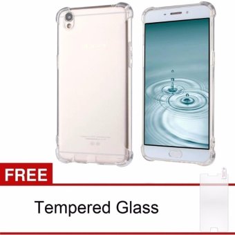 Case Anti-Crack for OPPO F1 Plus / R9 Softcase TPU (Clear) FREE Tempered Glass