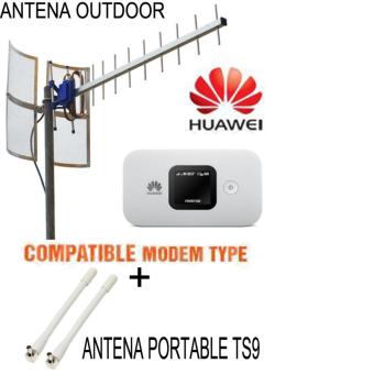Antena Yagi Modem Huawei E5577c YAGI GRID TXR 185 Triple Driven Extreme Gain + Antena TS9 - Putih