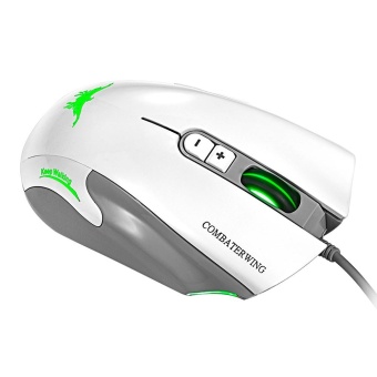 Fashion Wired Gaming Mouse 6 Adjustable 4800 DPI Levels 7 Buttons Design 6 Breathing LED Colors Changing High Precision for Windows 98 2000 ME NT XP Win 7 Win 8 Win 10 Mac OS and other OS System White - intl