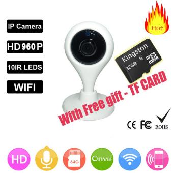 With Free 32G TF Card 960P HD P2P H.365 Onvif Video IP Camera WiFi Wireless night vision Network Security CCTV Family Defender - intl