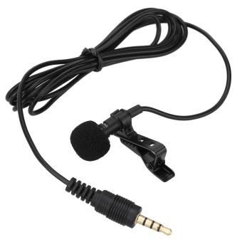 Mini Portable Clip-on Lapel Lavalier Hands-free 3.5mm Jack Condenser Wired Microphone Mic for iPhone iPad Smartphones Computer PC Laptop Loudspeaker - intl