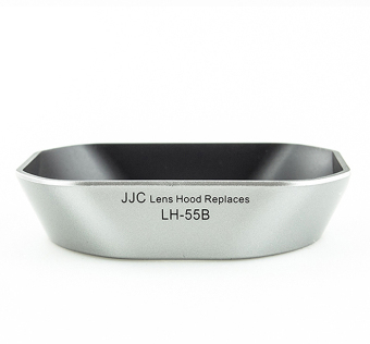 JJC LH-J55B Silver made excellent quality Lens Hood Shade For Olympus M.Zuiko Digital ED 9-18mm f/4.0 -5.6 ED 12-50mm 1:3.5-6.3 EZ Lens Replaces LH-55B - intl