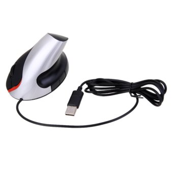 BolehDeals BolehDeals Wired Ergonomic Vertical Optical USB Mouse 5D Mouse For PC Laptop Silver