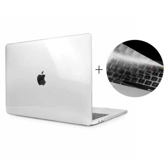 HAT PRINCE Clear Hard Case Cover + US Version TPU Keyboard Film for Macbook Pro 15.4-inch 2016 with Touch Bar (A1707) - White - intl