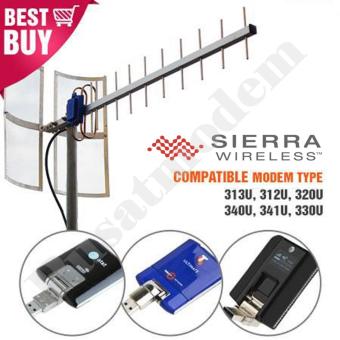 Antena Penguat Sinyal Modem Sierra 313U, 312U, 320U, 330U, 340U, 341U Dual Pigtail Extreme Gain Support 4G 3G 2G Yagi TXR175