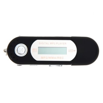 Portable USB Digital MP3 LCD Screen FM Radio Support (Black) - intl