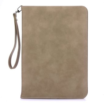 TimeZone Leather Card Holder Full Body Case with Strap for iPad Air (Cofee)
