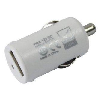 Micro Auto USB in Car Charger for iPhone 4 & 4S, iPad, iPhone 3G,3GS - Putih
