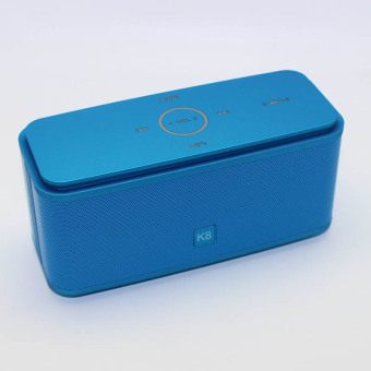 K8 Wireless Bluetooth Speaker Touch NFC Double Horn Subwoofer (Blue)