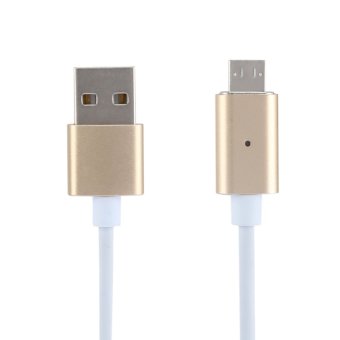 VAKIND Logam Mikro USB Adaptor Charger Kabel Steker Magnetic Biaya (Emas)
