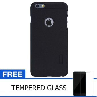 Nillkin For Iphone 6 / 6S Plus Super Frosted Shield Hard Case Original - Hitam + Gratis Tempered Glass