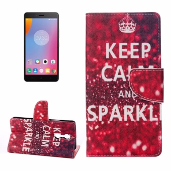 Lenovo K6 Note Gorgeous KEEP CALM And SPARKLE Words Pattern Horizontal Flip Leather Case With Holder and Card Slots and Wallet - intl