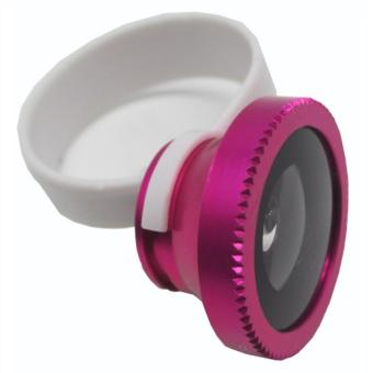 Lesung Universal Circle Clip Fisheye Lens 180 Degree for Smartphone - LX-C001 (Original)-pink