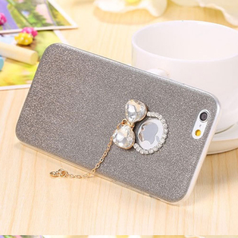 OME Luxury Candy Crystal Bling Glitter Powder Shine soft Phone Cases Cover For iPhone 6 plus / 6s plus Case Fundas Skin Capa Para（grey） - intl