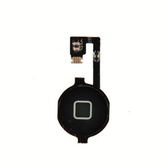 HomeGarden Hot Replacement Home Button Key With Repair Part Flex Cable For iphone 4G (Black)