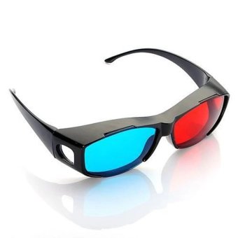 3D Glasses Plastic Frame / Kacamata 3D - H2 - Hitam
