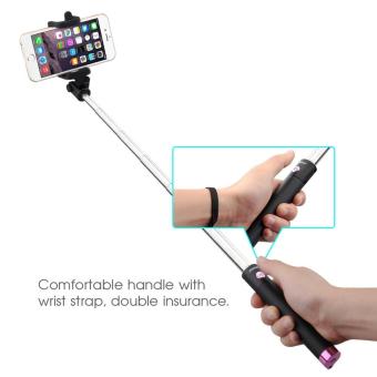 JUSEHNG Selfie Stick Battery Free Wired Selfie Stick for iPhone SE/6S/6S Plus/6/6 Plus/5S/Google Pixel/Google Pixel XL/Galaxy S7/Galaxy S7 Edge/Nexus 6p/LG G5 and More - Black - intl