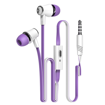 Moonar 3.5MM In-Ear Earphones Stereo Headsets (Purple) - Intl